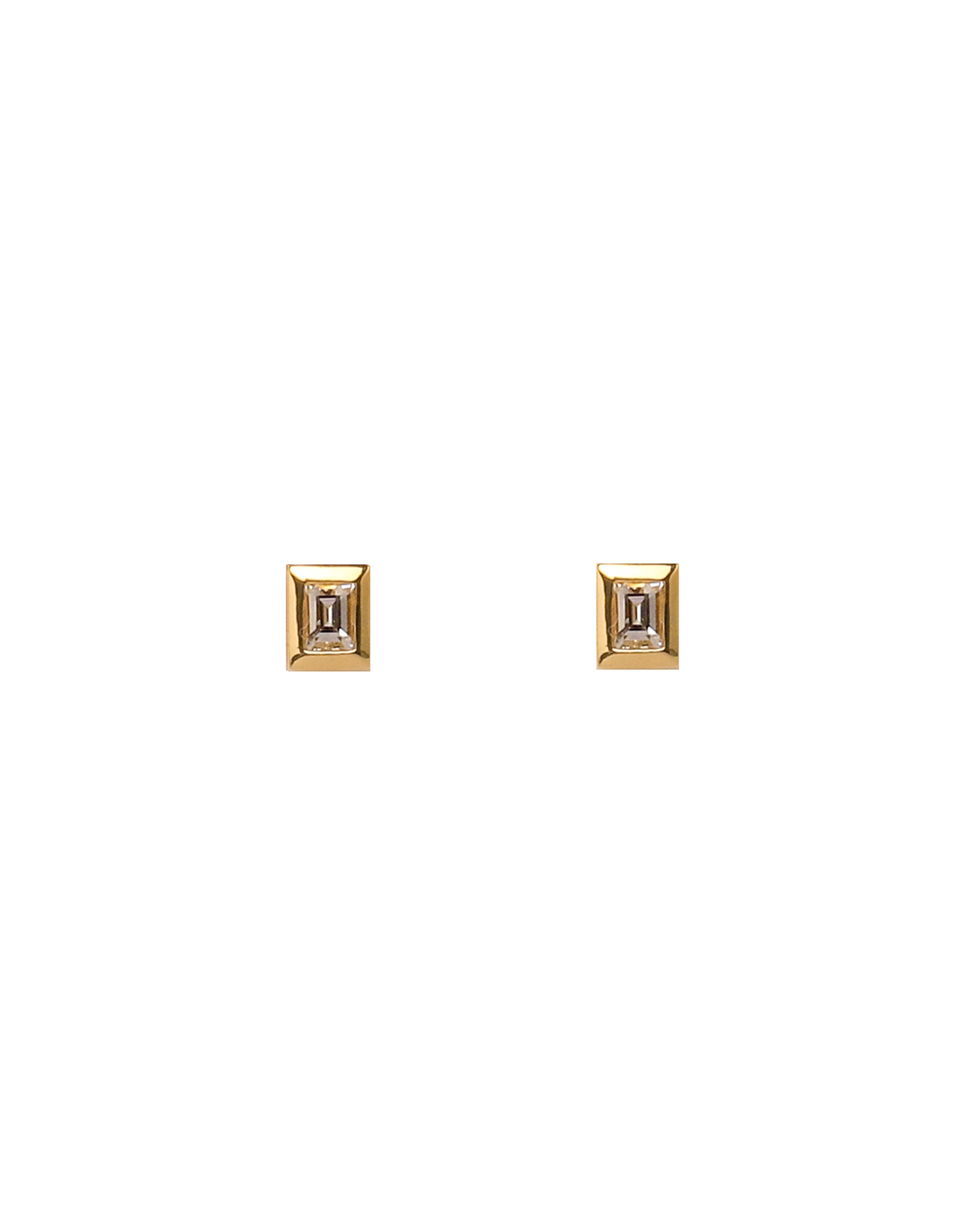 Baguette Diamond Bezel Set Earrings