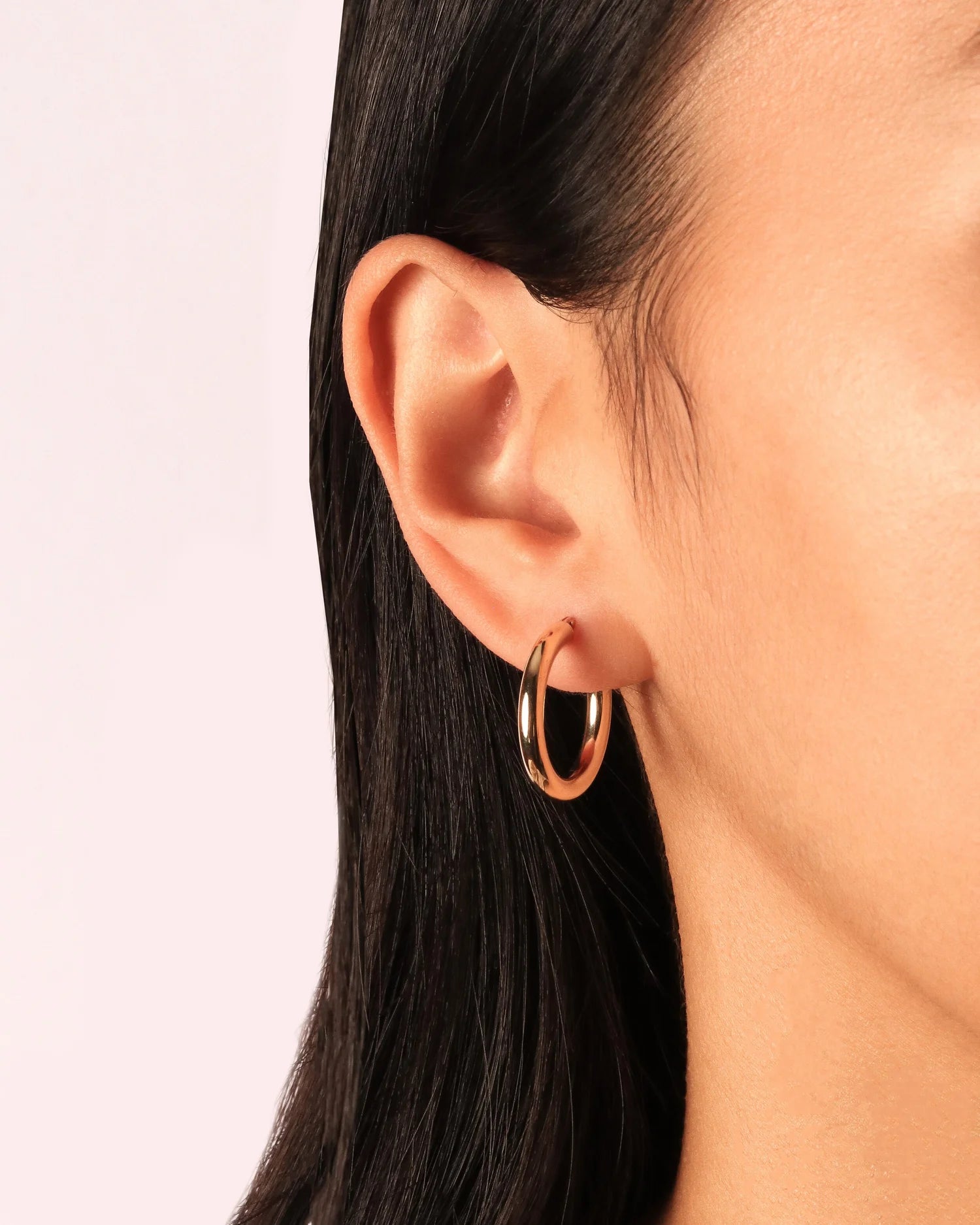 White Gold Hoop Earrings (3mm)