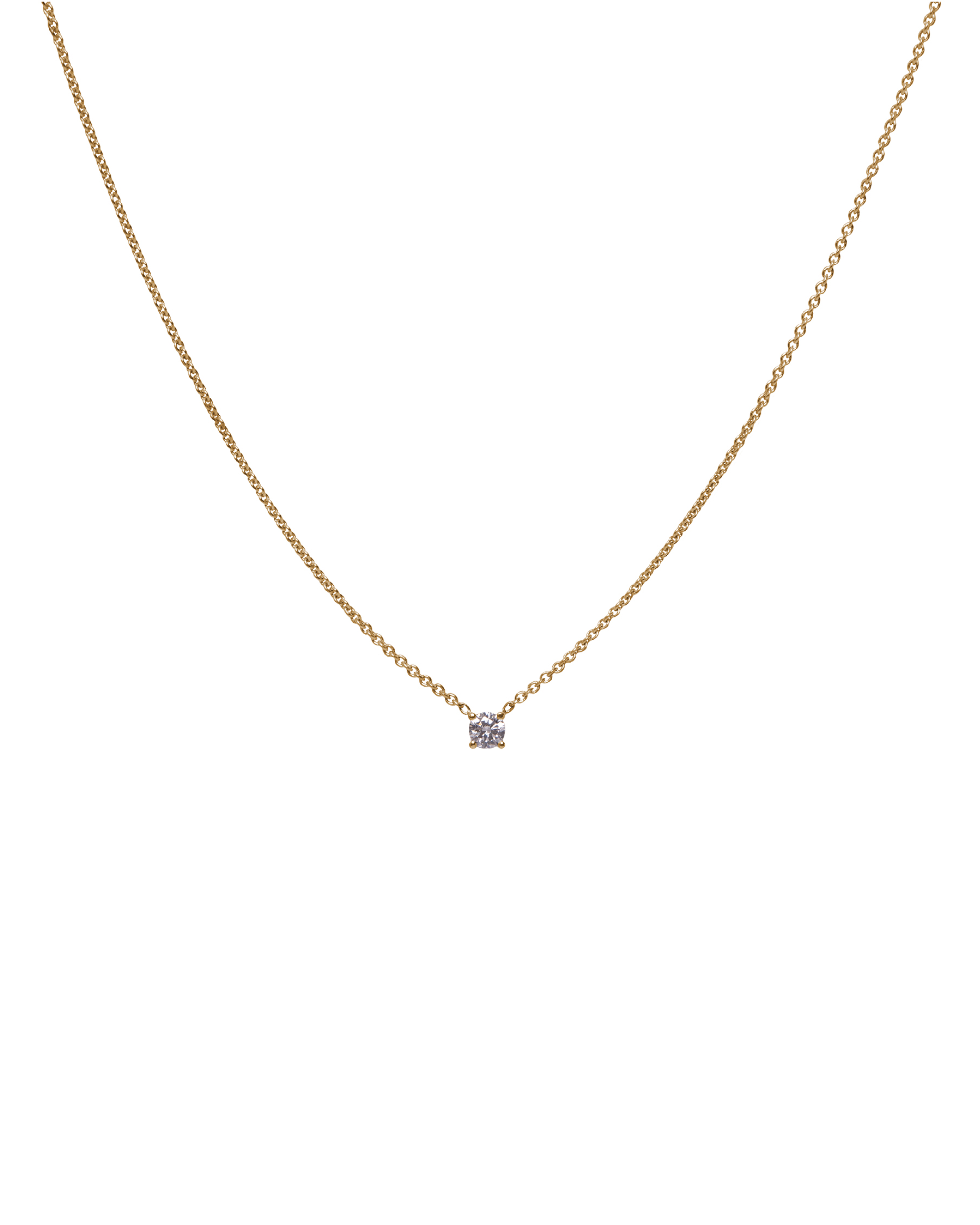Round Diamond Prong Set Solitaire Necklace