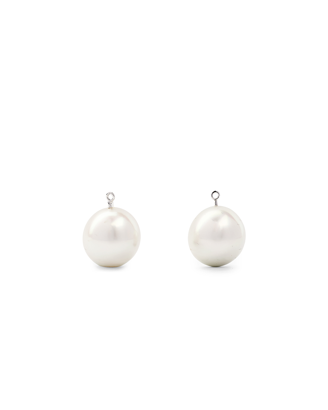 Pinkish White Drop South Sea Pearl Danglers