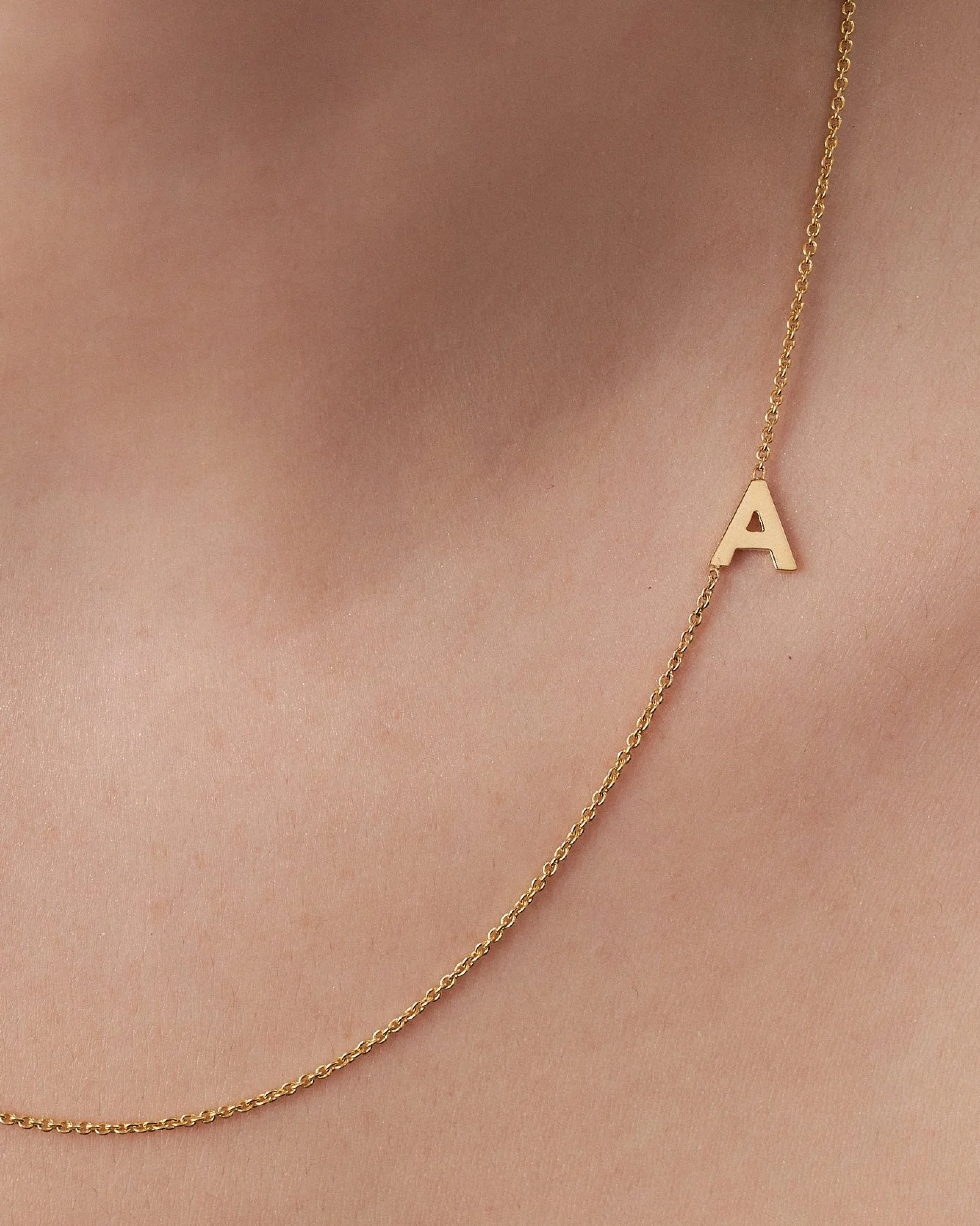 Sideways Initial Necklace