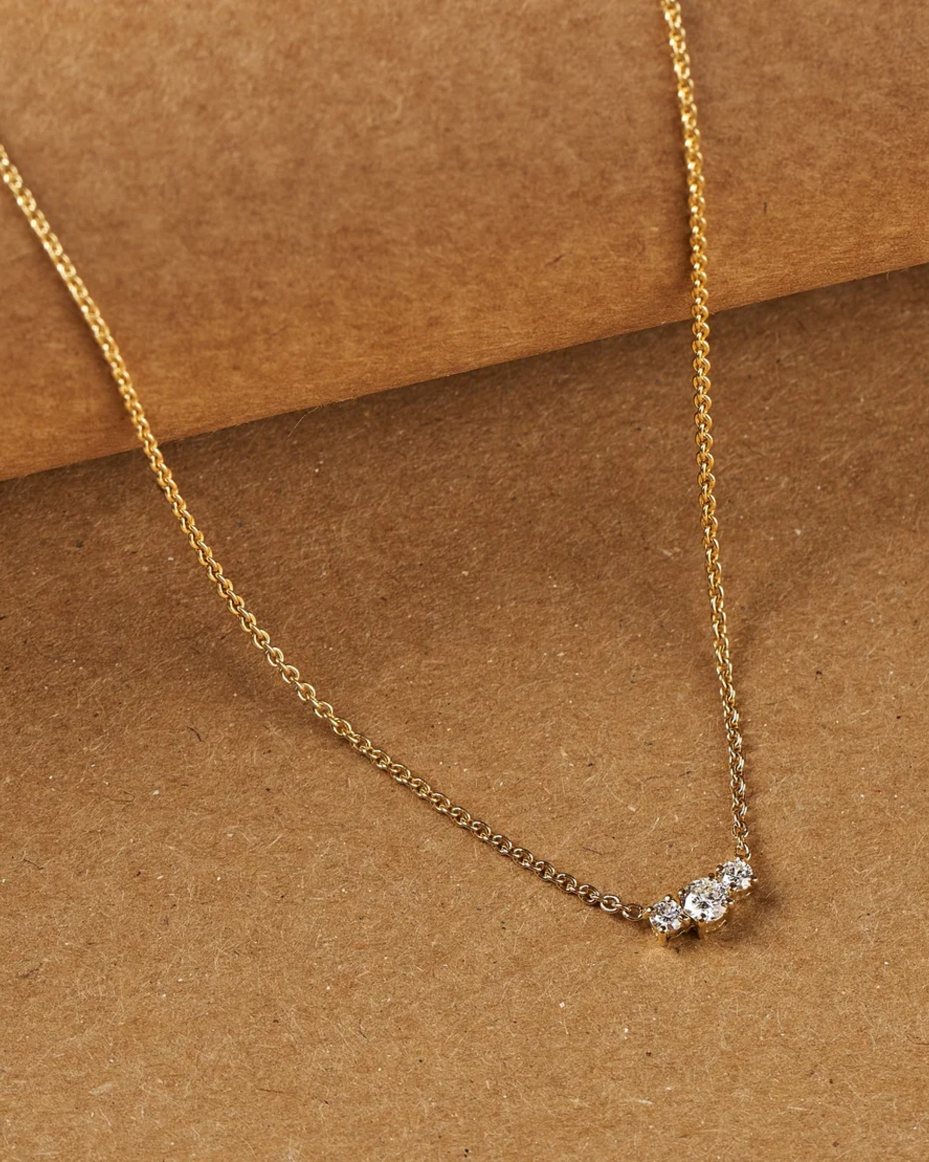 Trio Round Diamond Necklace
