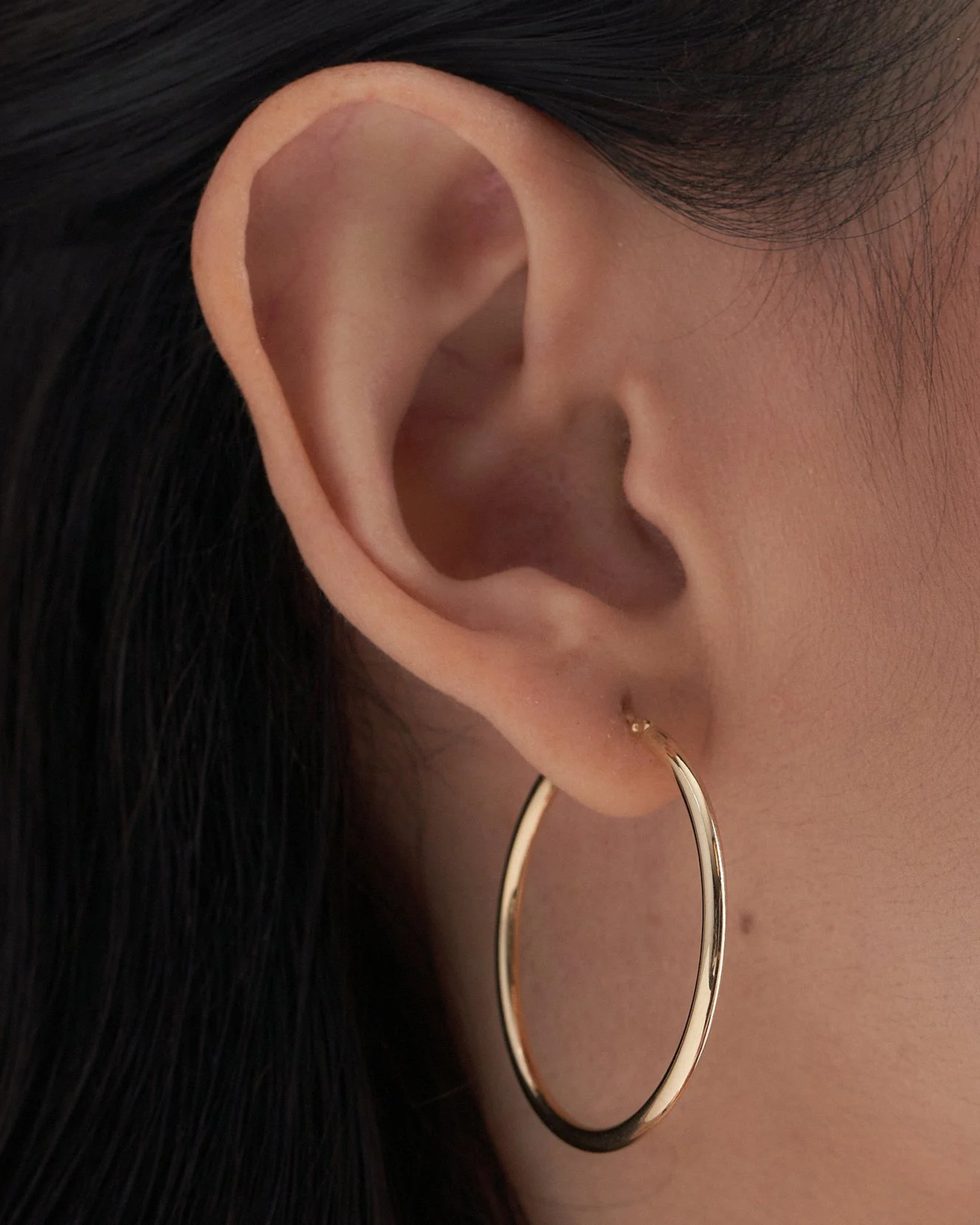 Yellow Gold Hoop Earrings (2mm)