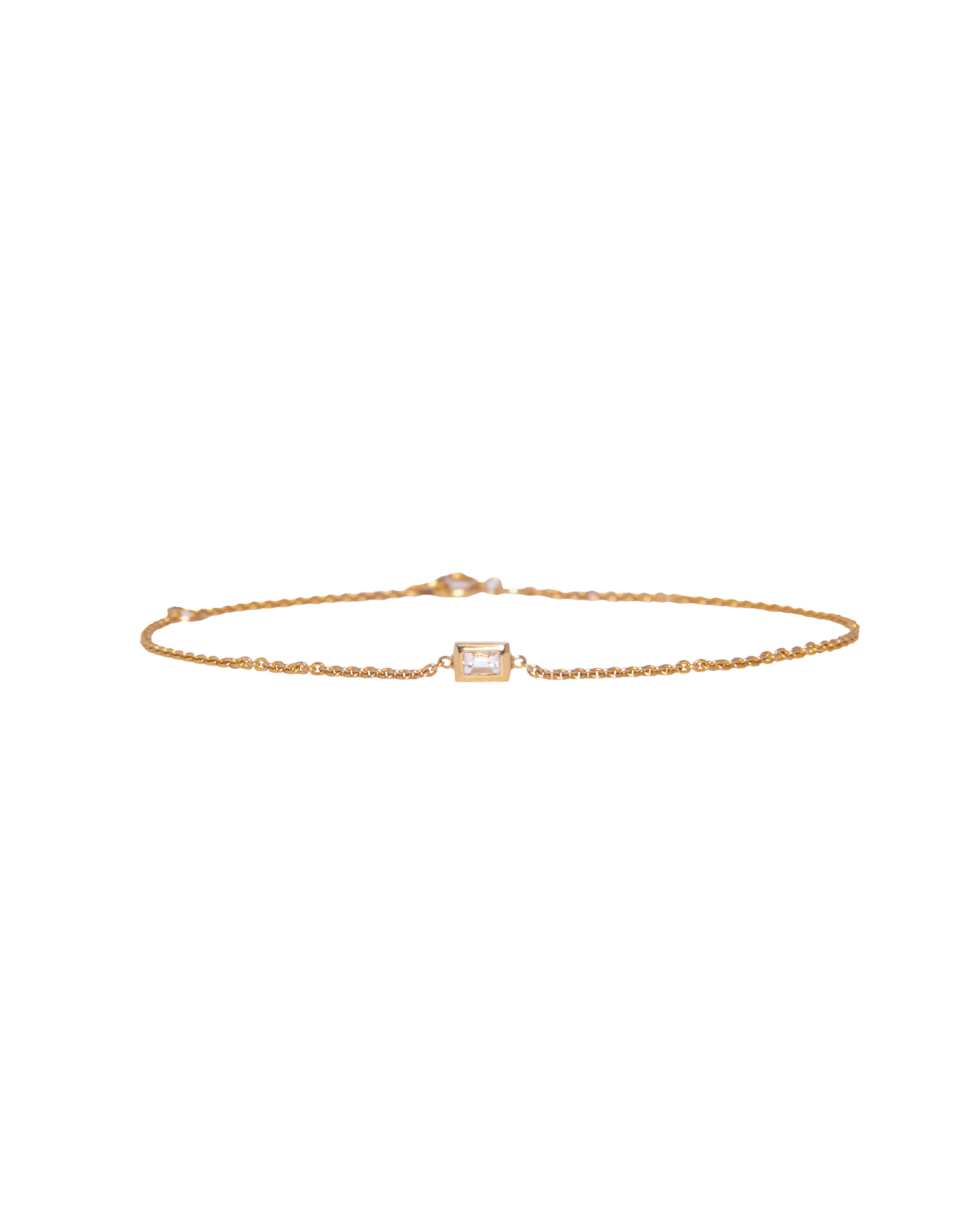 Baguette Diamond Bezel Set Solitaire Bracelet