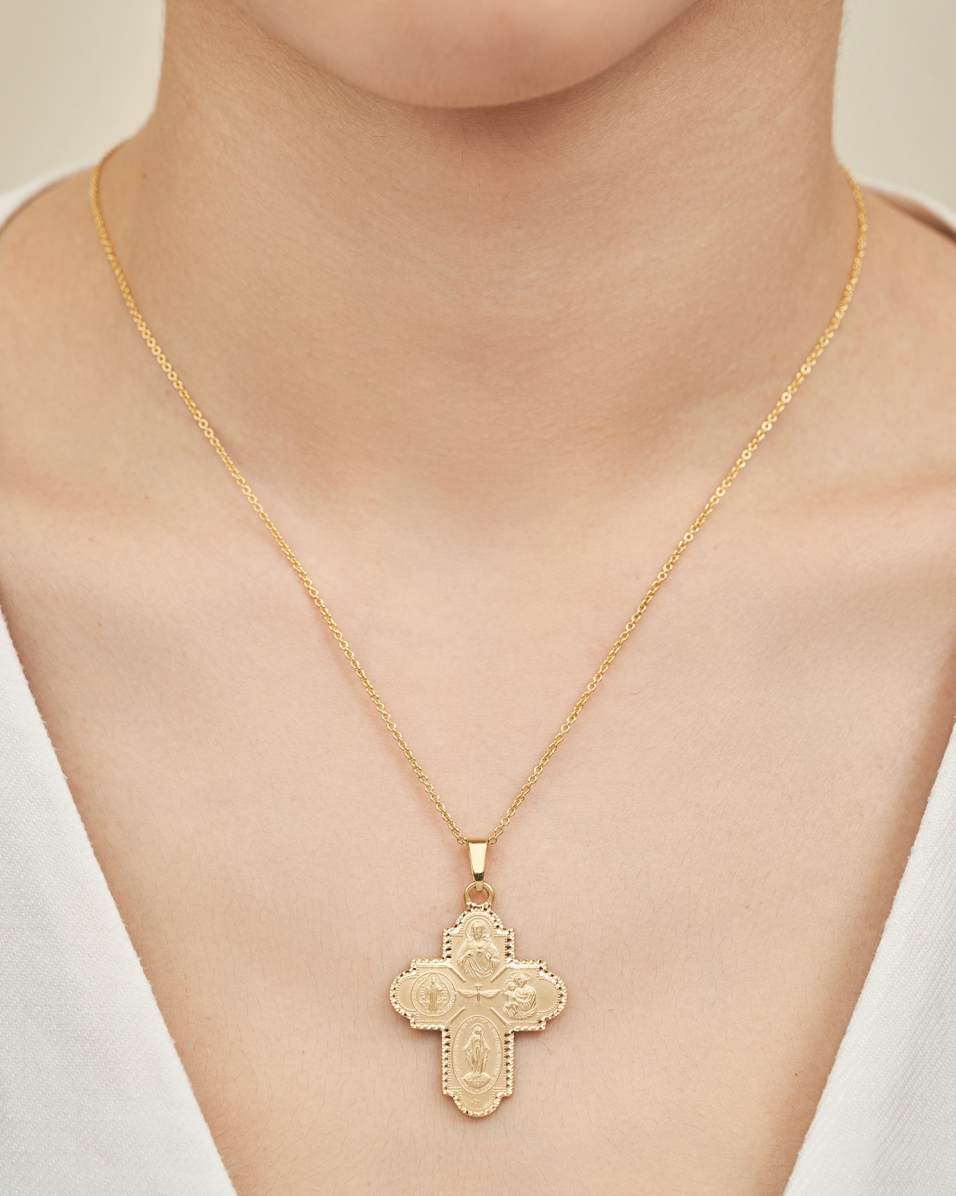 Four-Way Scapular Cross Pendant