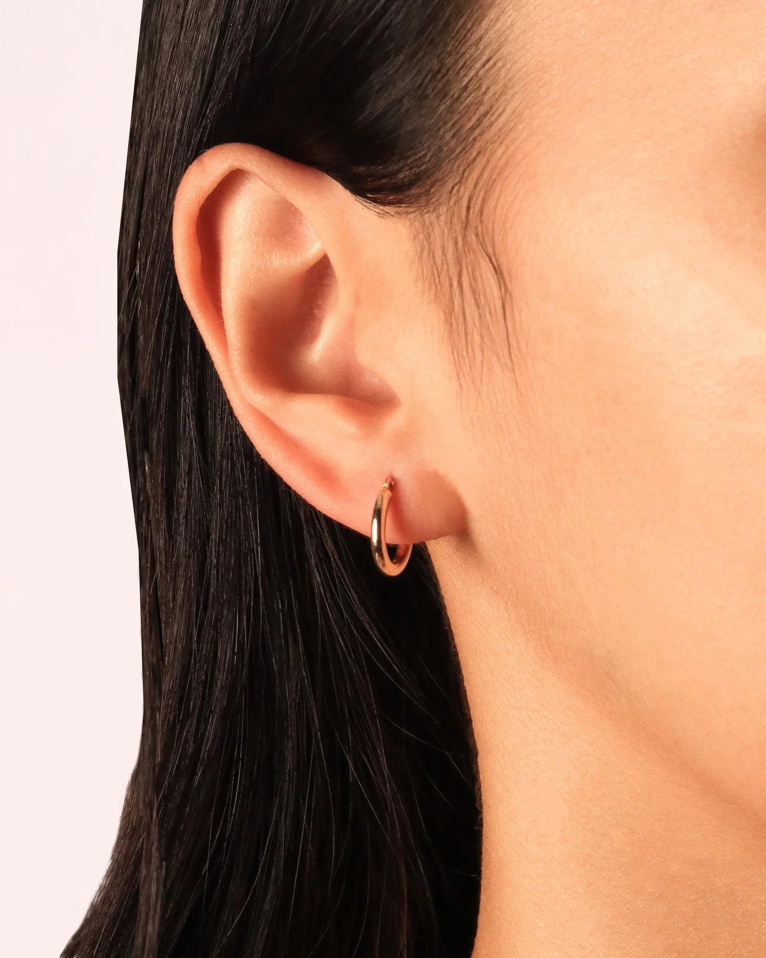 White Gold Hoop Earrings (3mm)