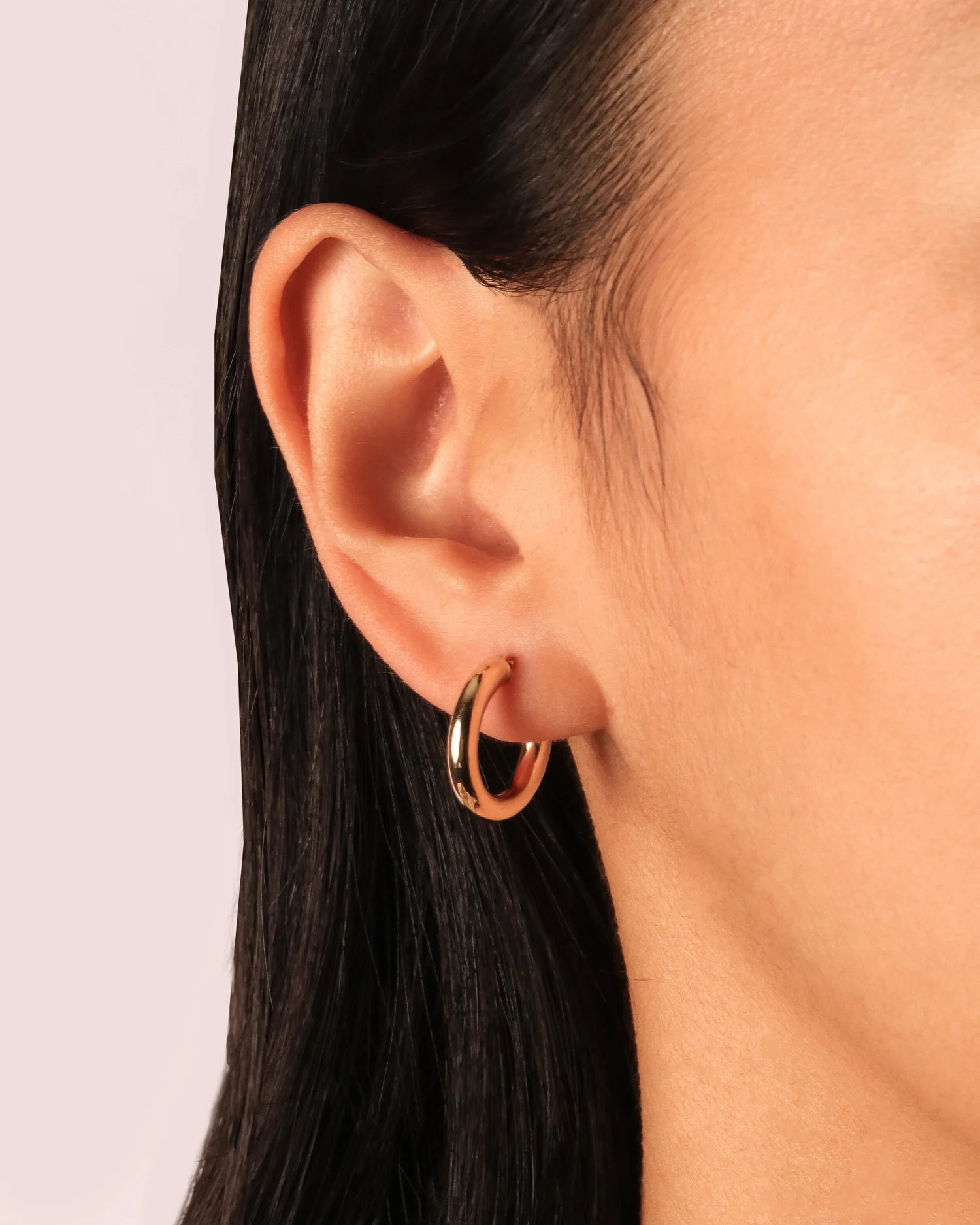 White Gold Hoop Earrings (3mm)