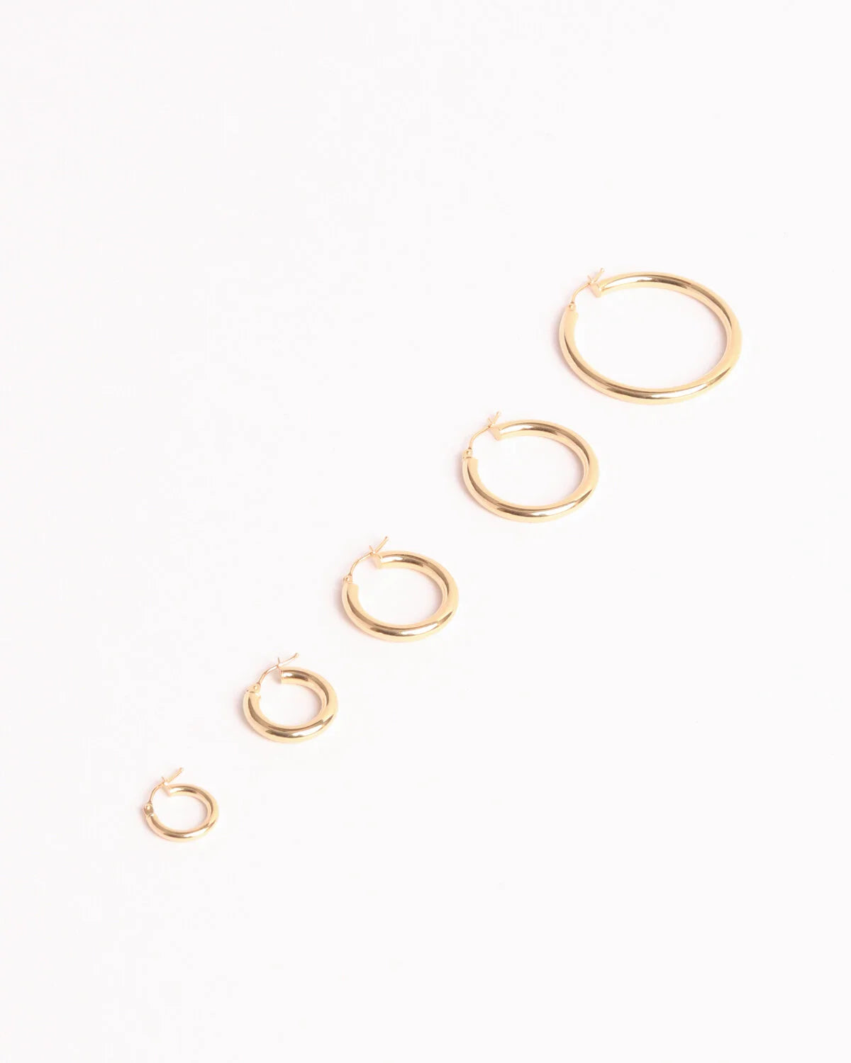 Yellow Gold Hoop Earrings (3mm)