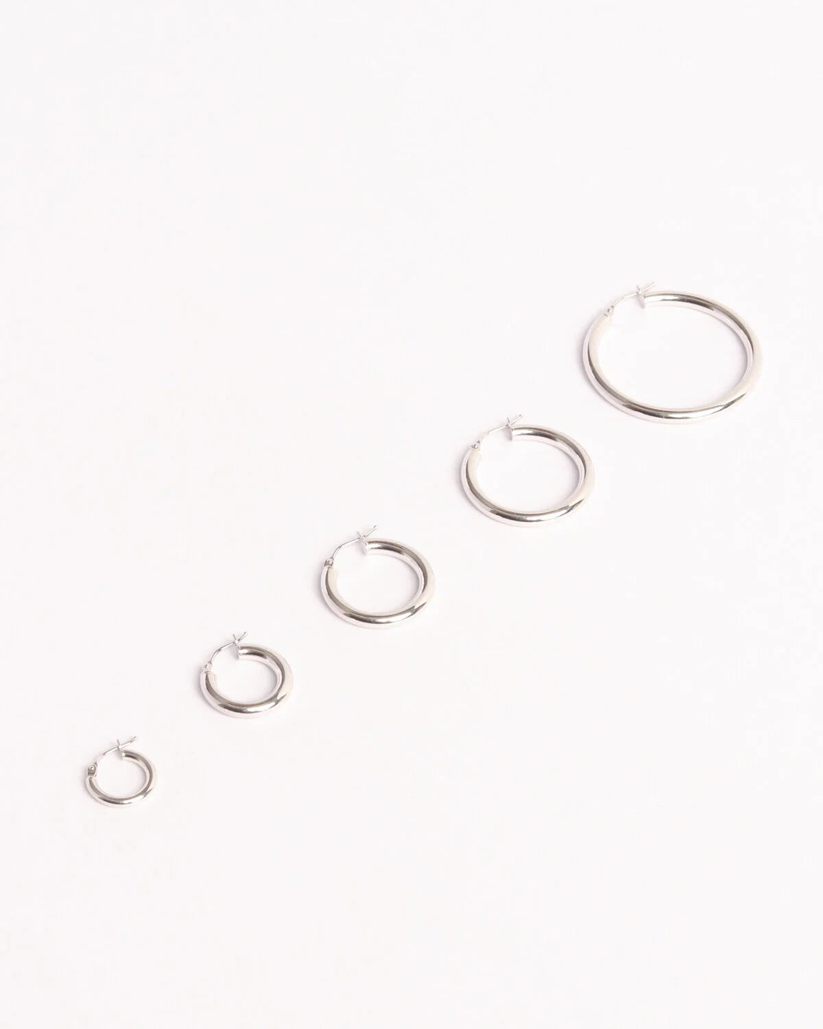 White Gold Hoop Earrings (3mm)