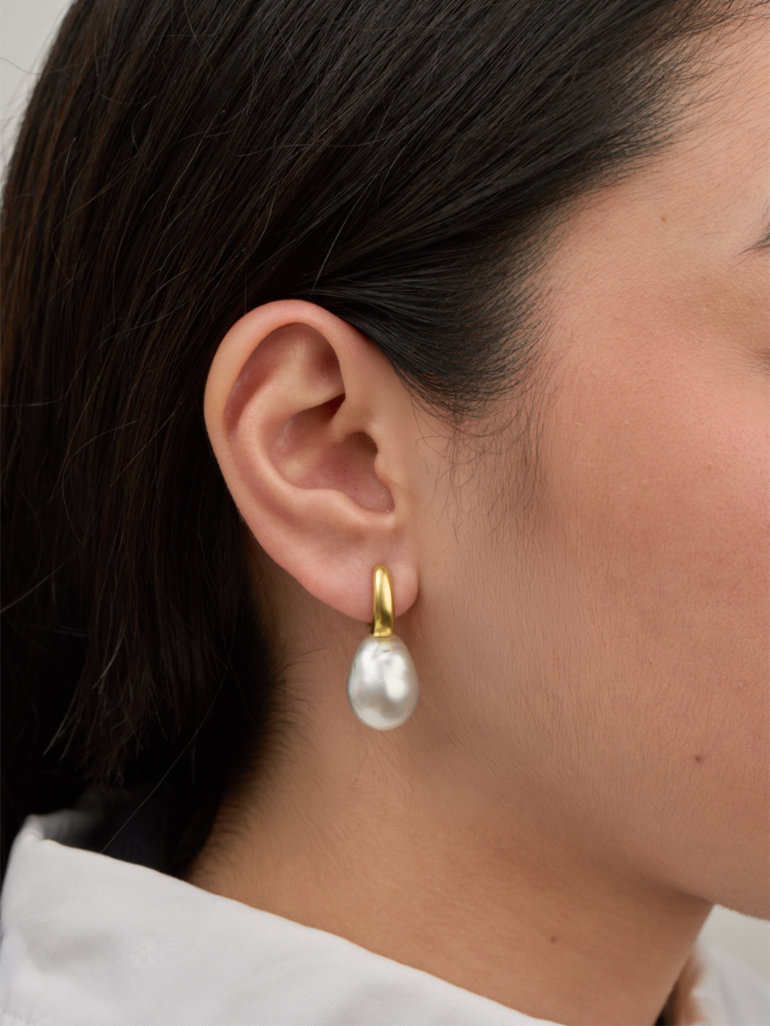 Huggie Baroque South Sea Pearl Earrings