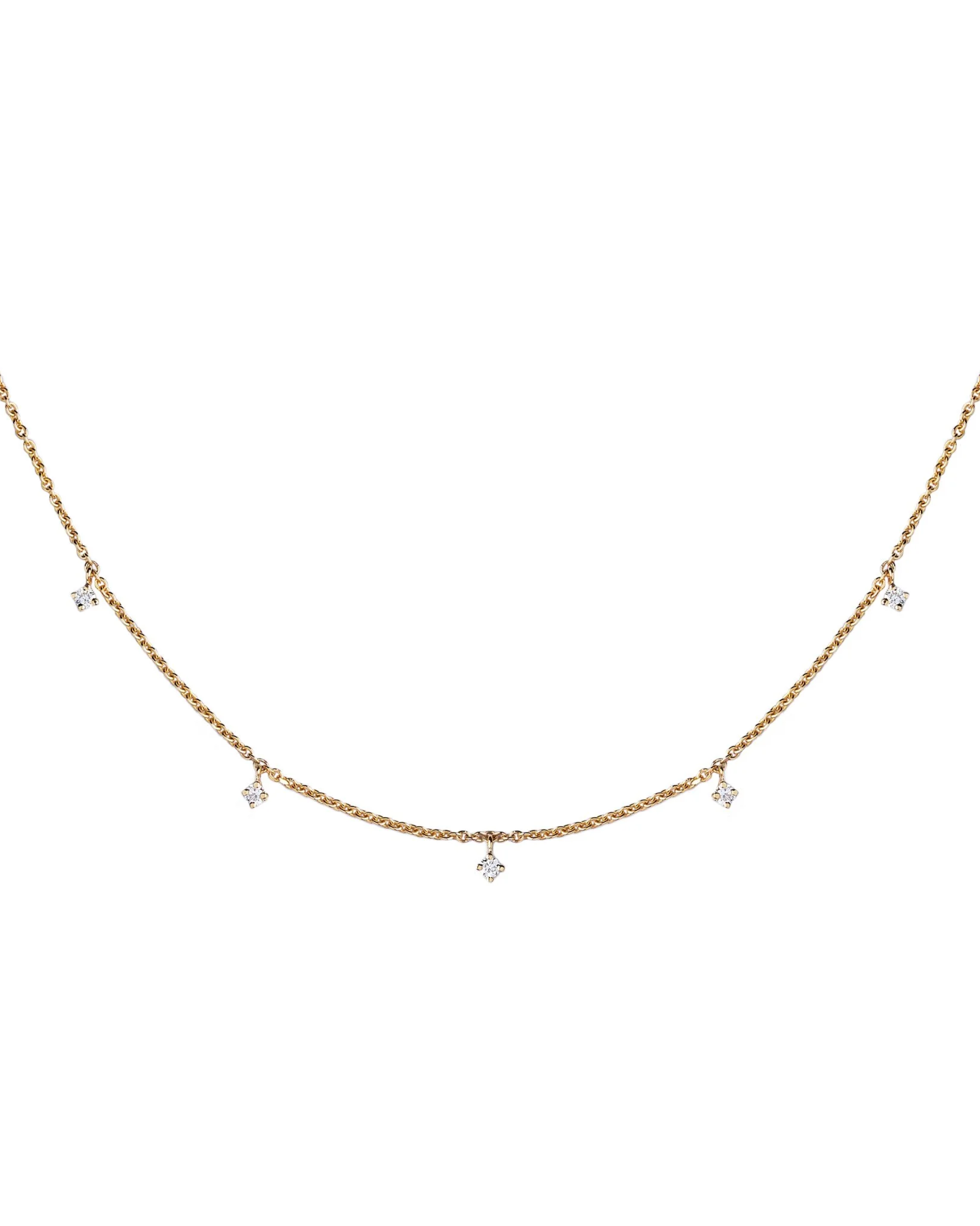 Hanging Diamond Station Necklace