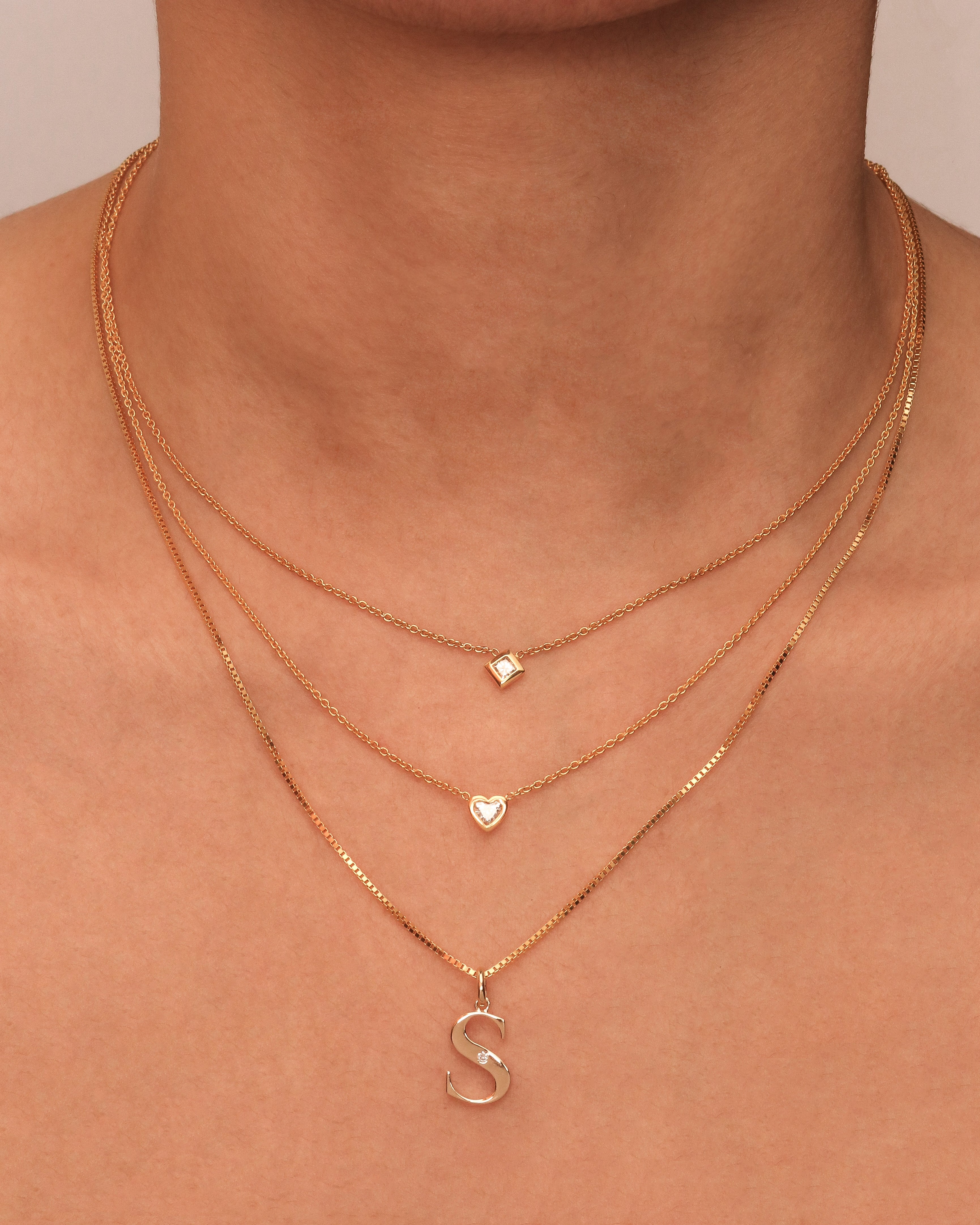 Diamond Initial Pendant