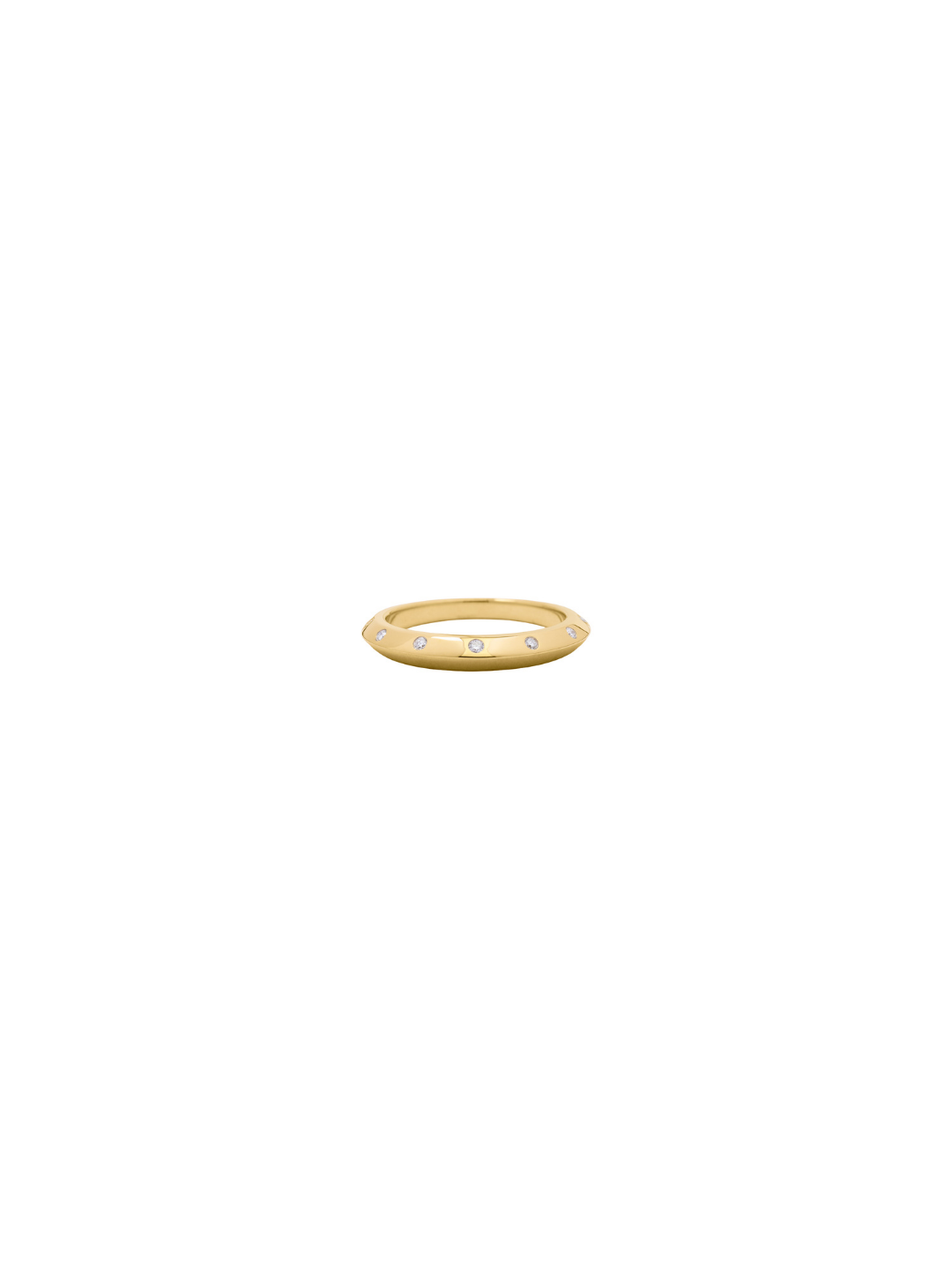 Graduated Knife Edge Diamond Ring
