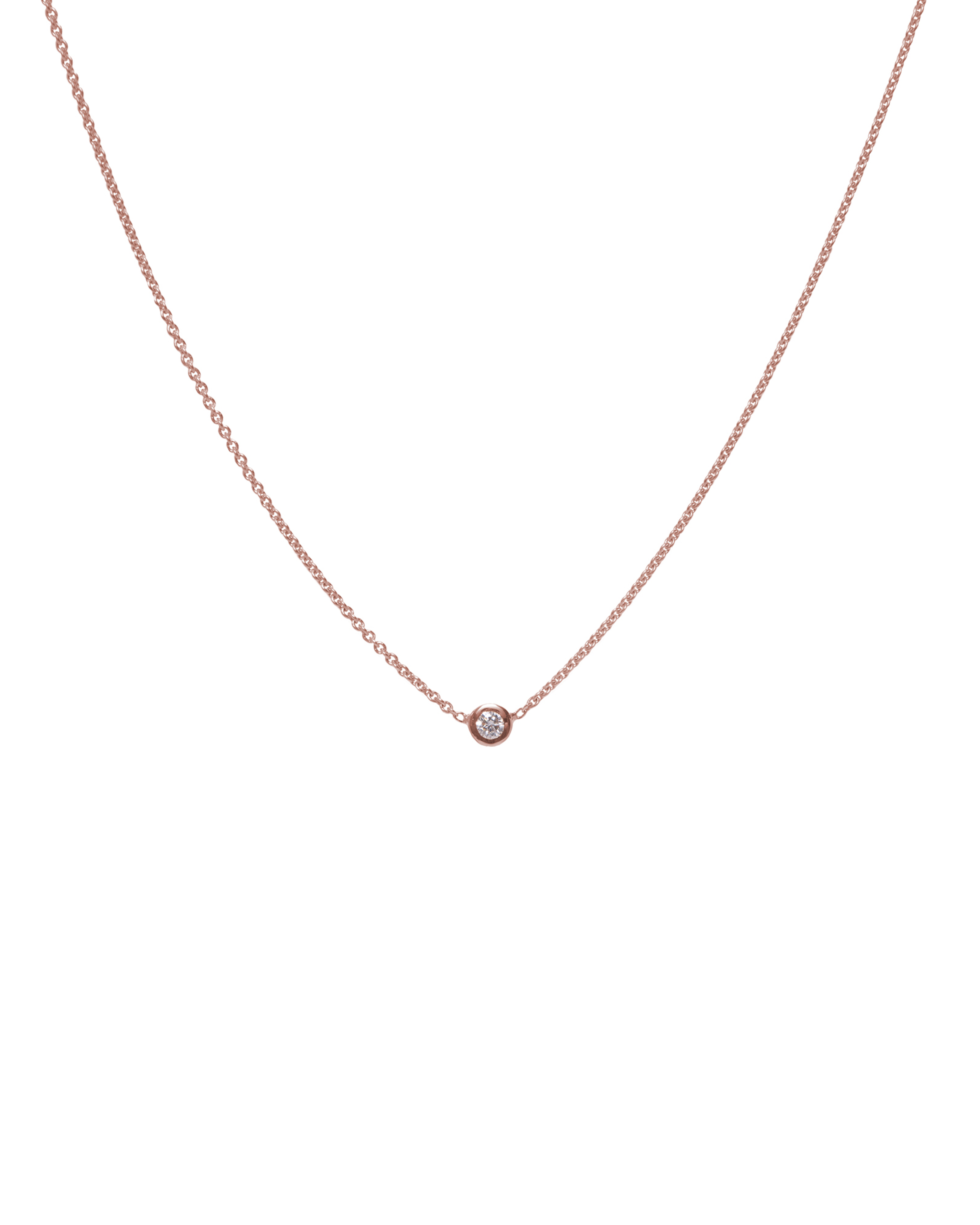 Round Diamond Bezel Set Solitaire Necklace