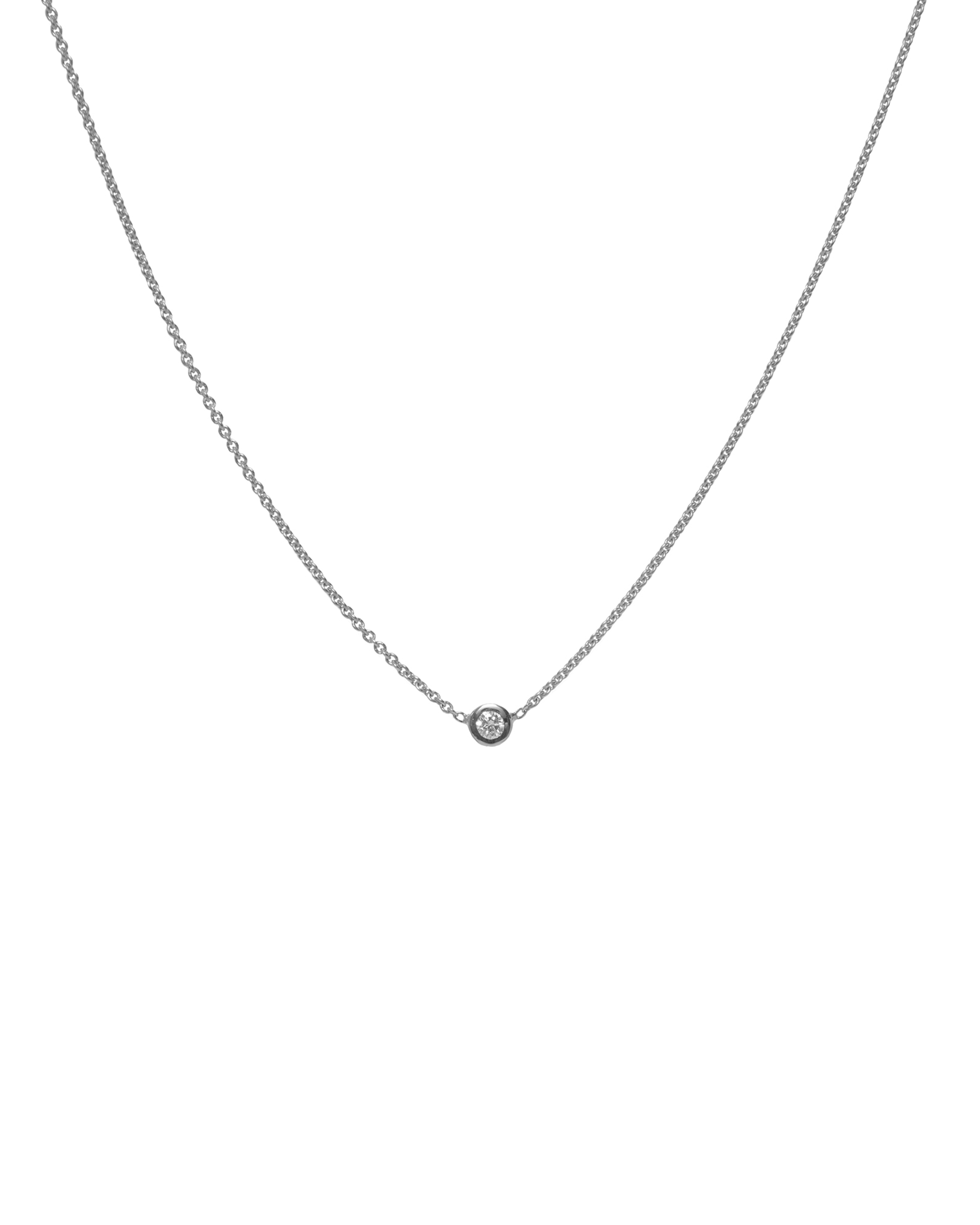 Round Diamond Bezel Set Solitaire Necklace