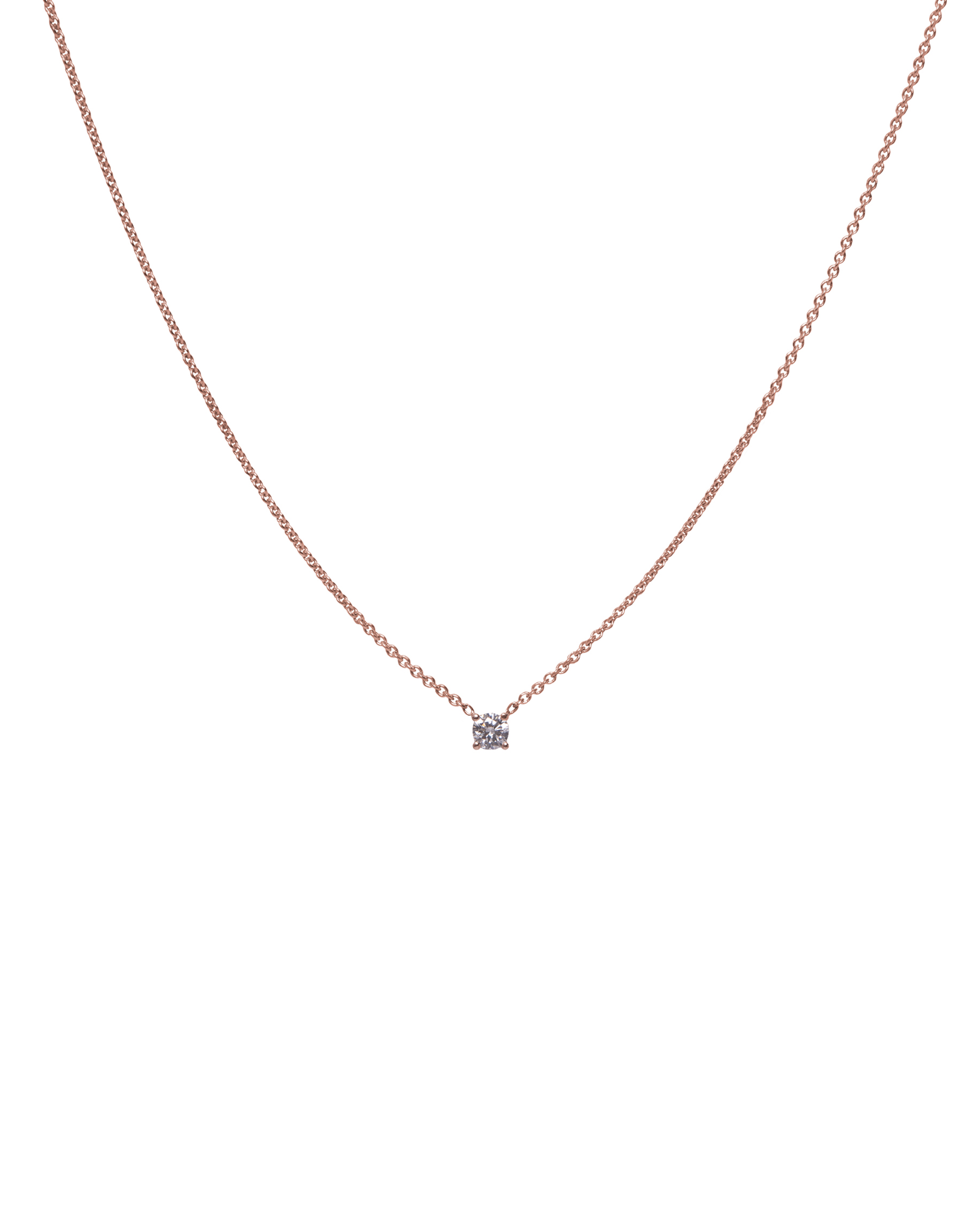 Round Diamond Prong Set Solitaire Necklace