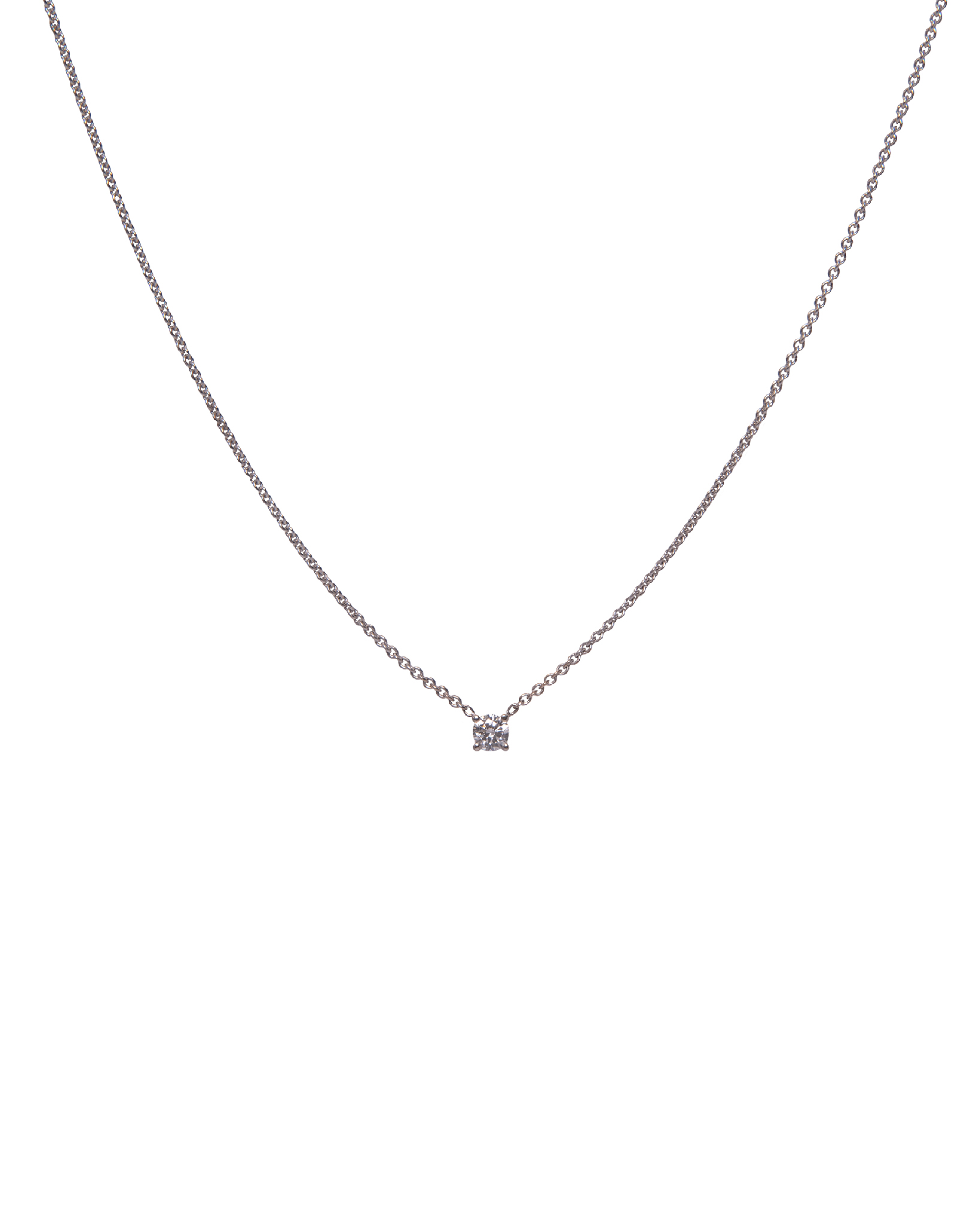 Round Diamond Prong Set Solitaire Necklace