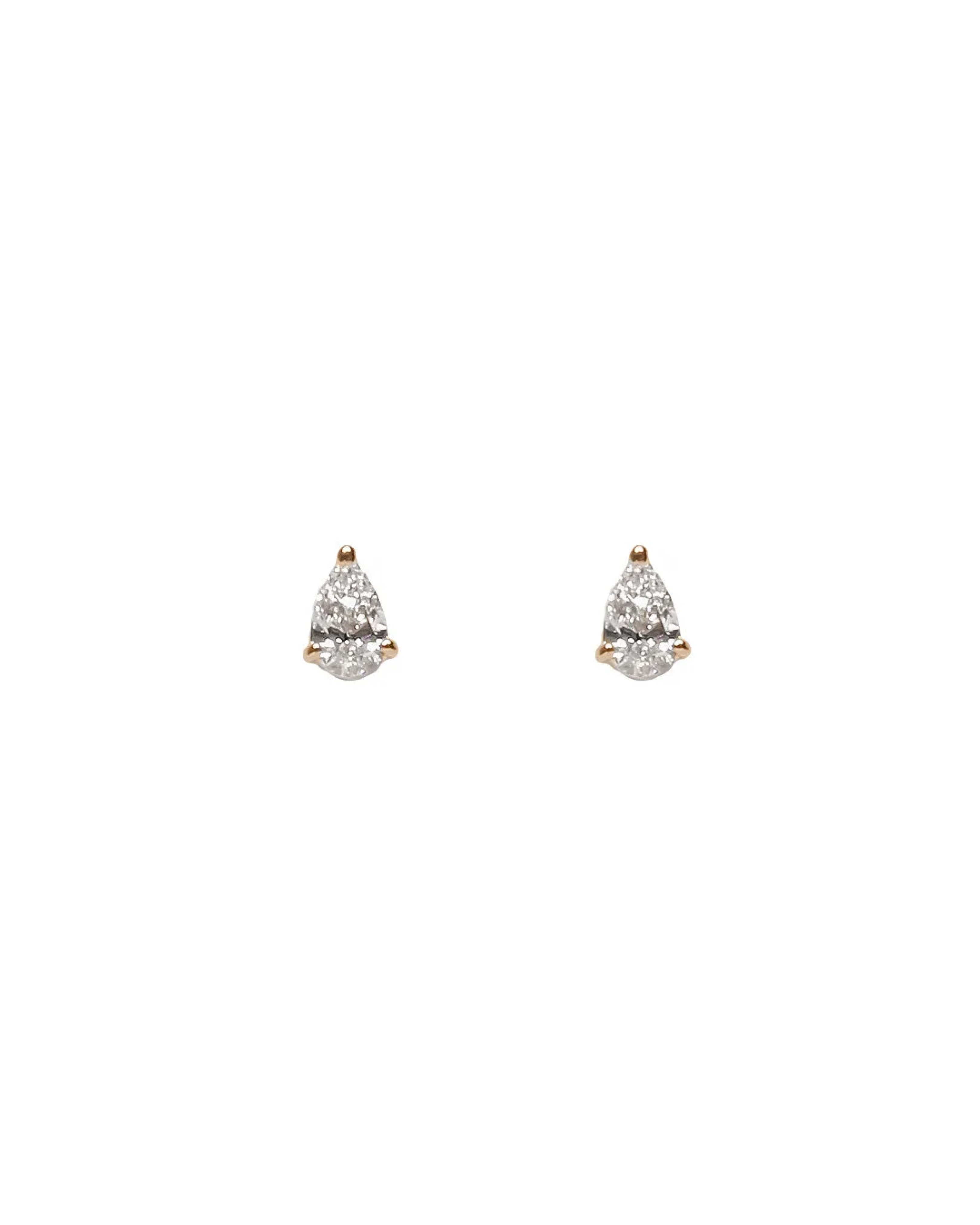 Pearshaped Diamond Prong Set Earrings