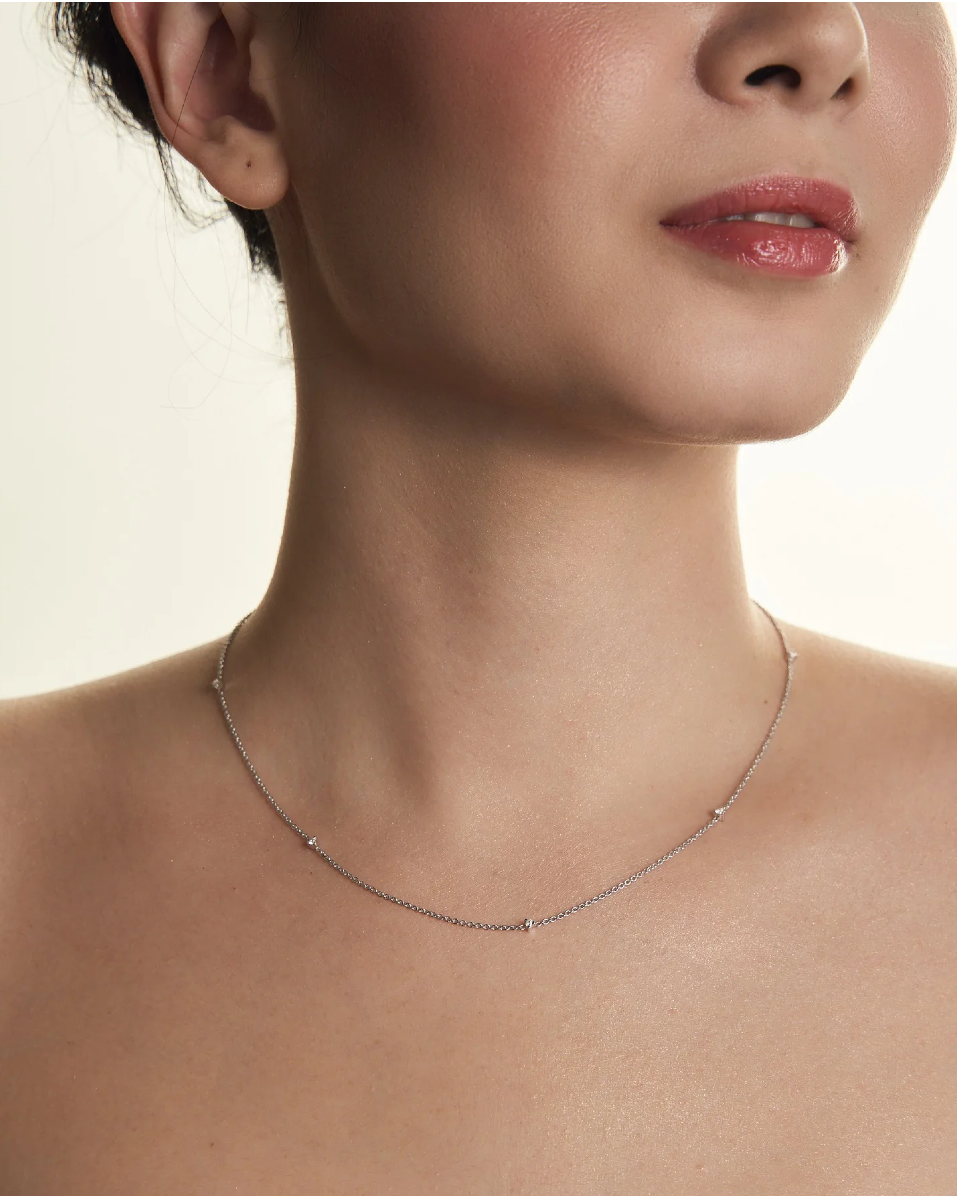 Petite Diamond Station Necklace