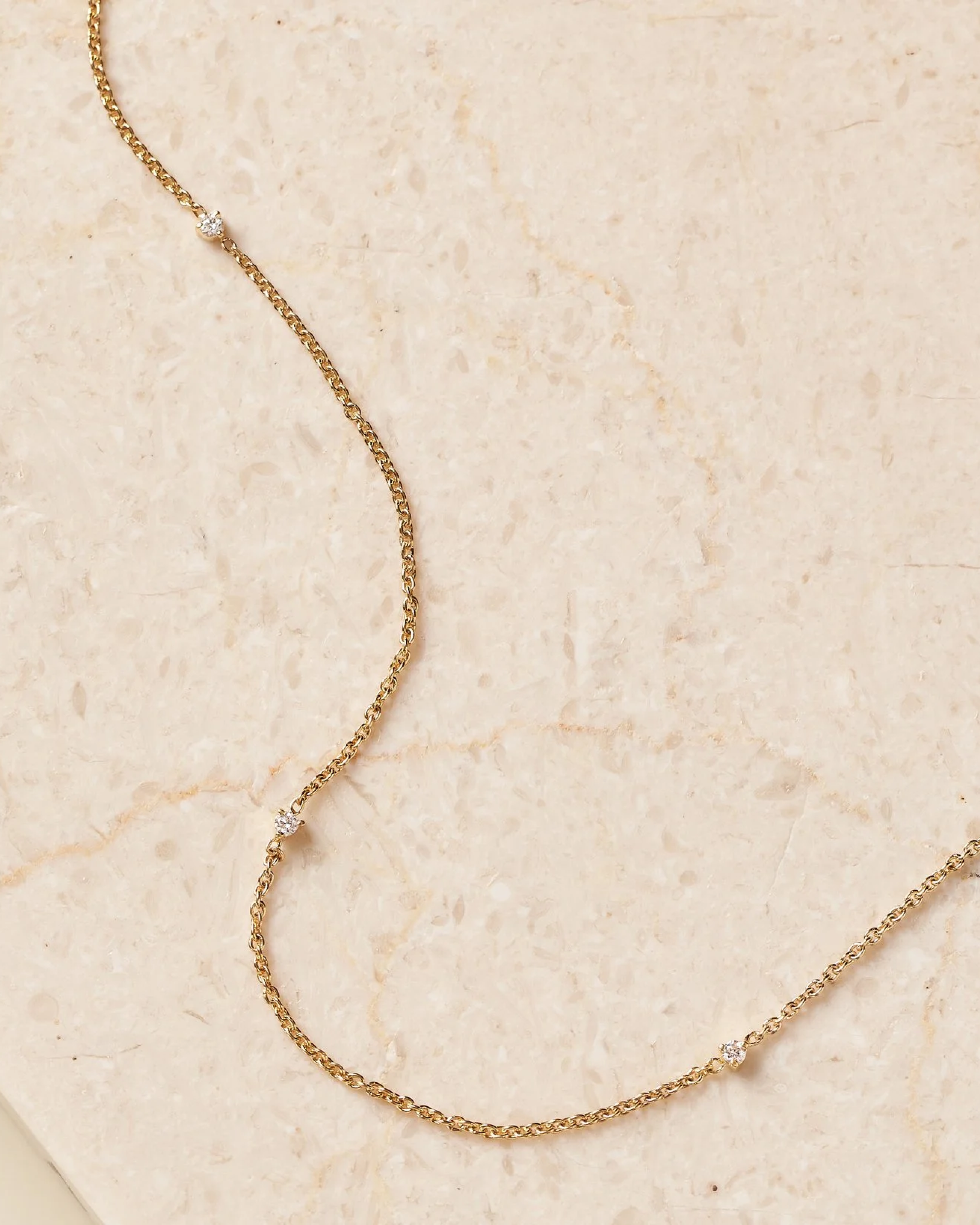 Petite Diamond Station Necklace