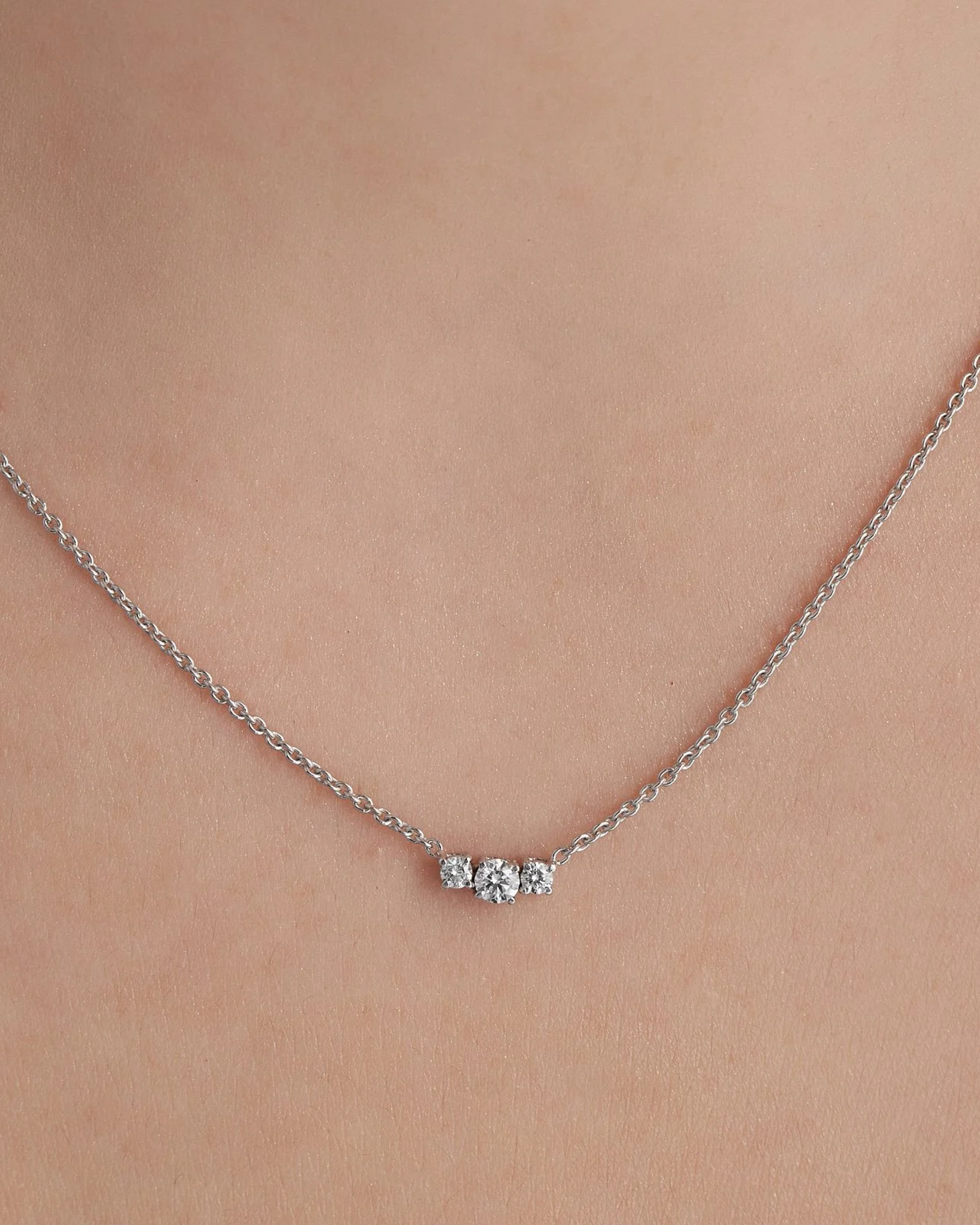 Trio Round Diamond Necklace