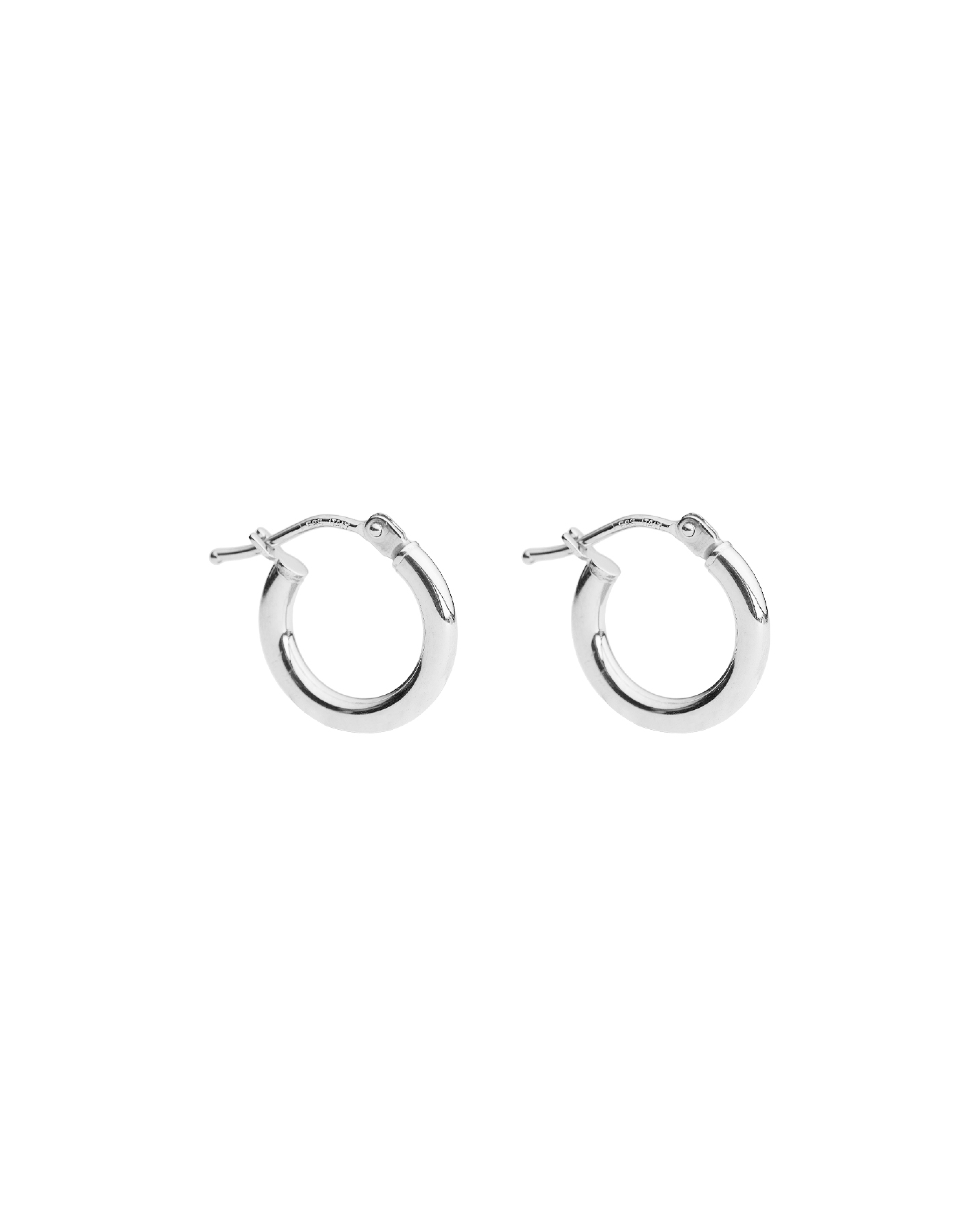 White Gold Hoop Earrings (2mm)