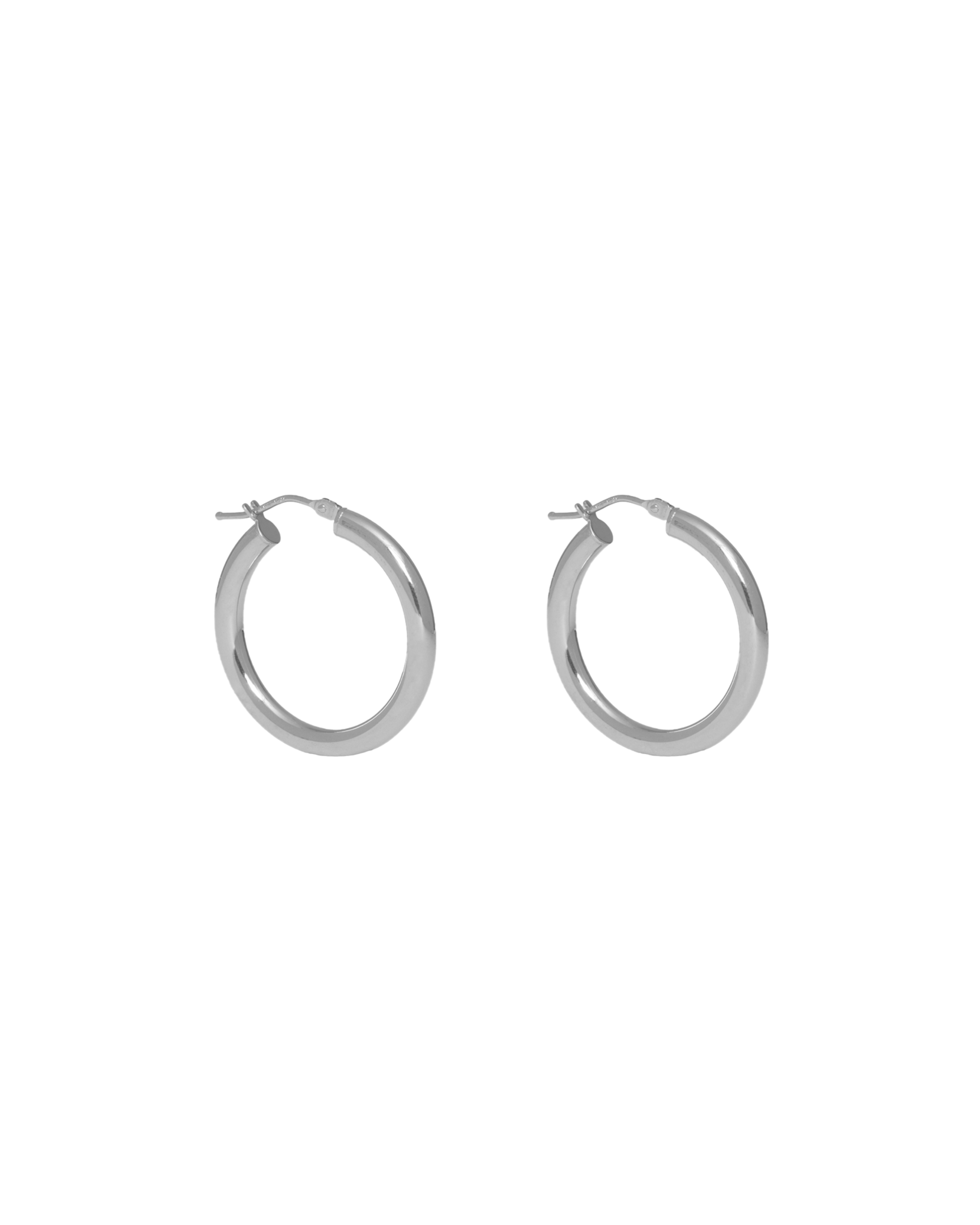 White Gold Hoop Earrings (3mm)