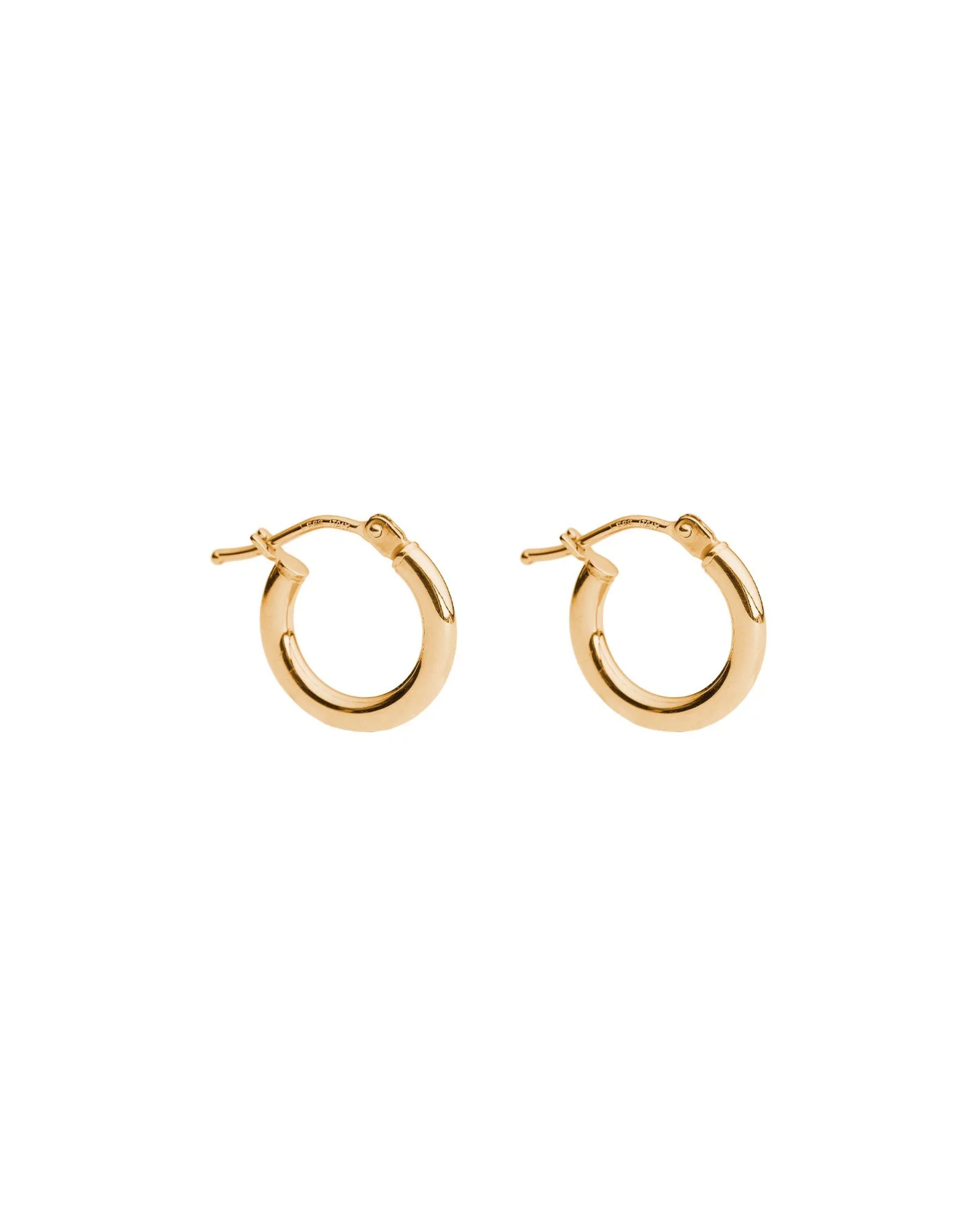 Yellow Gold Hoop Earrings (2mm)