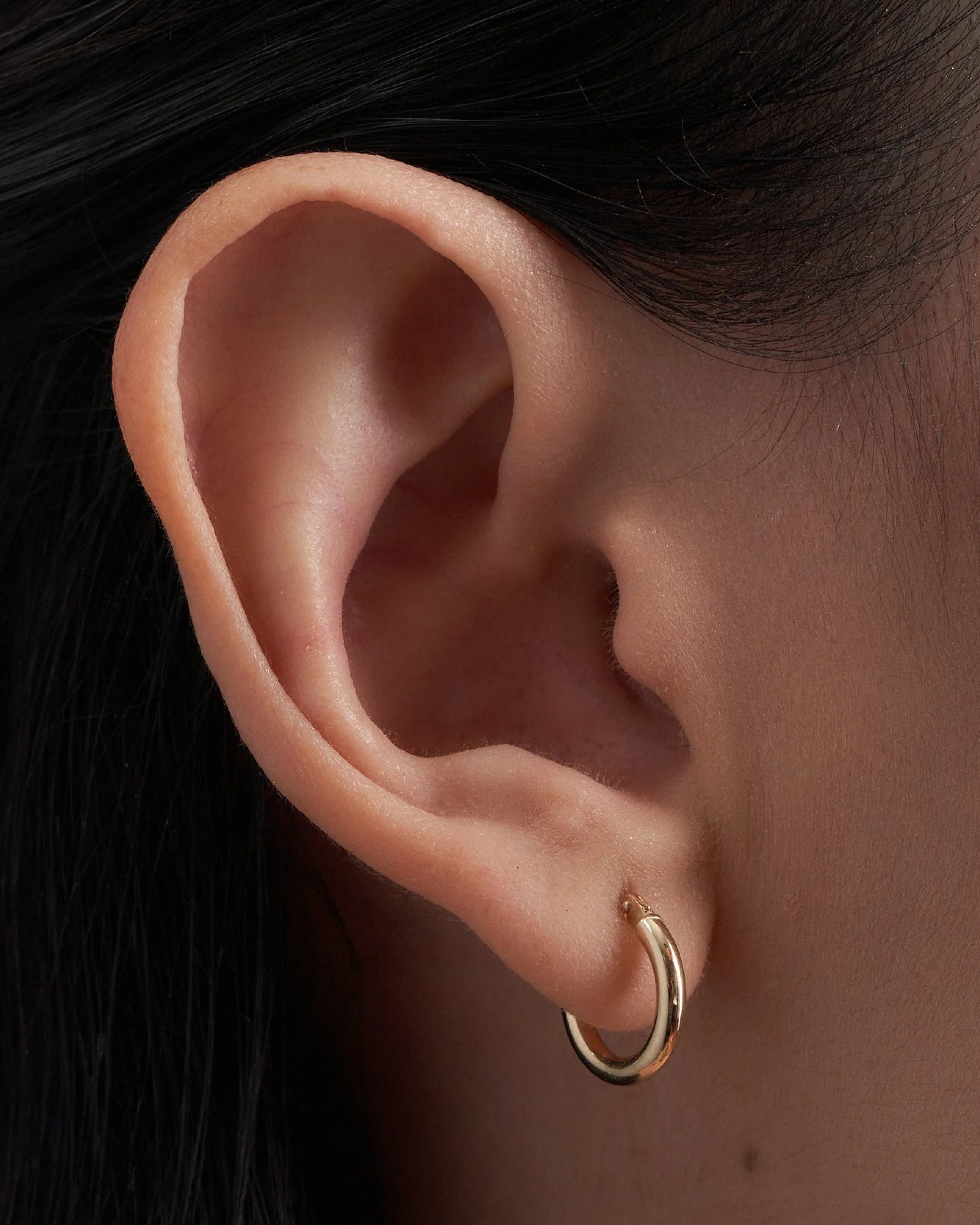 Yellow Gold Hoop Earrings (2mm)